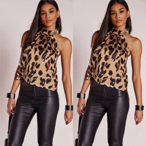 Chique Leopard print Damesblouses