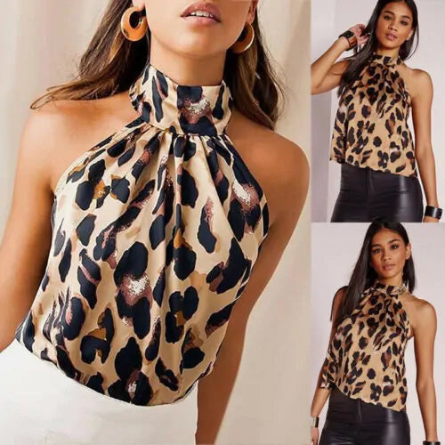 Chique Leopard print Damesblouses