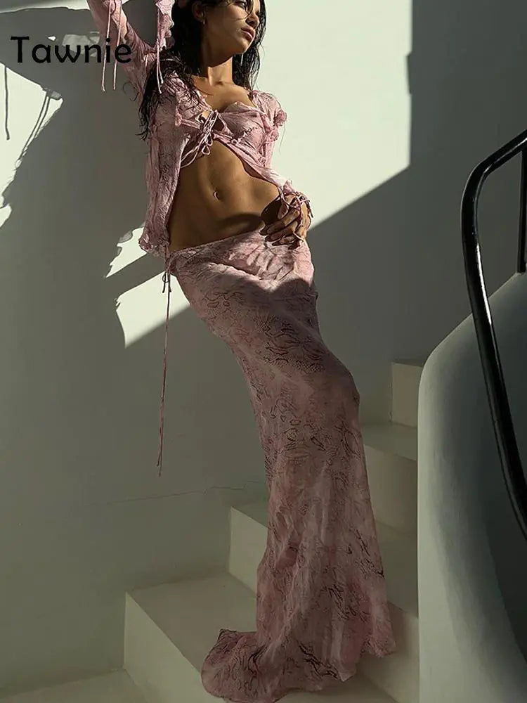 Elegante See Through jurken set