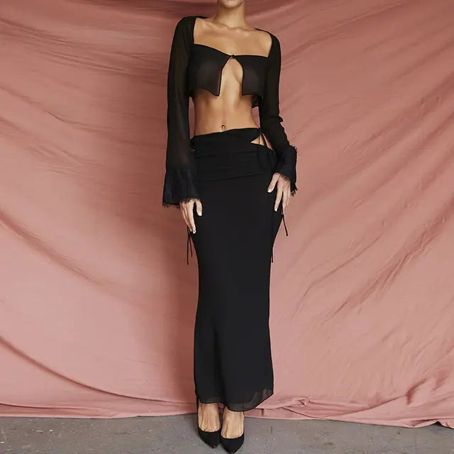 Elegante See Through jurken set