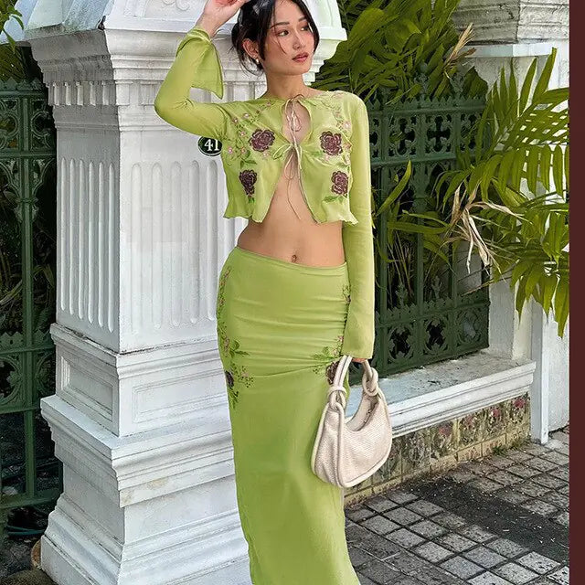 Elegante See Through jurken set