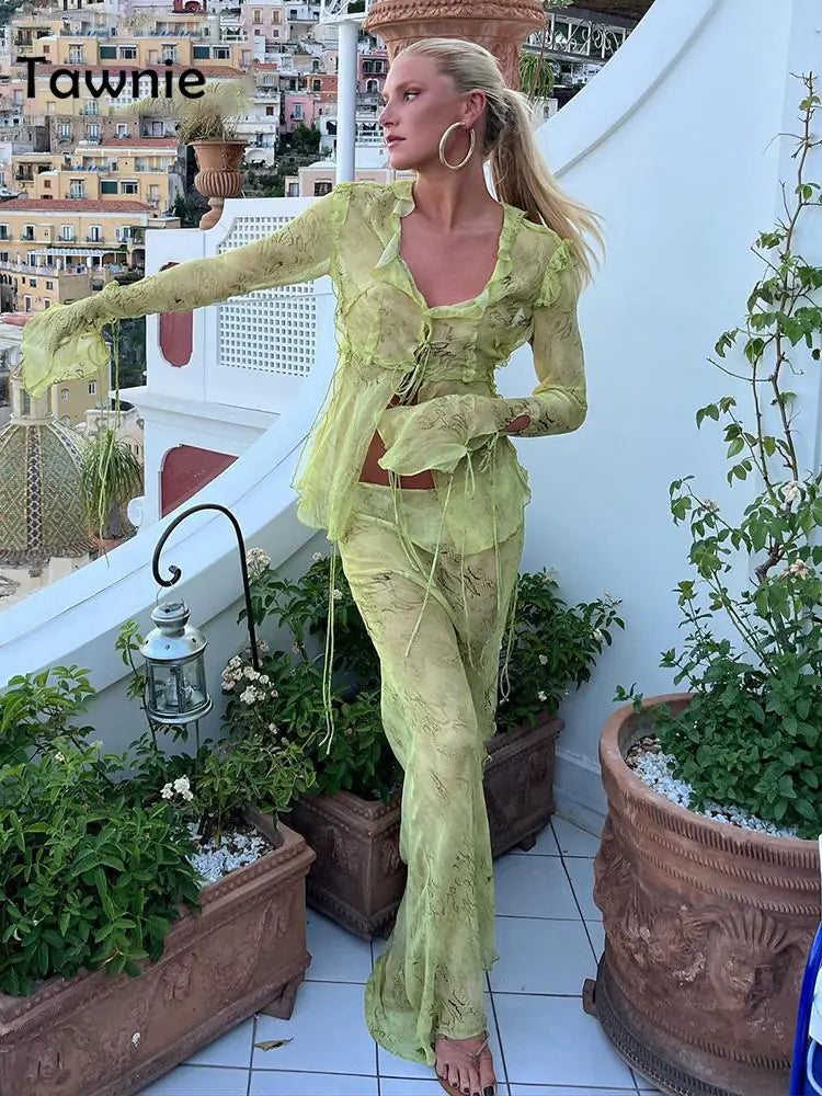 Elegante See Through jurken set