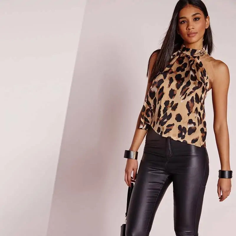 Chique Leopard print Damesblouses