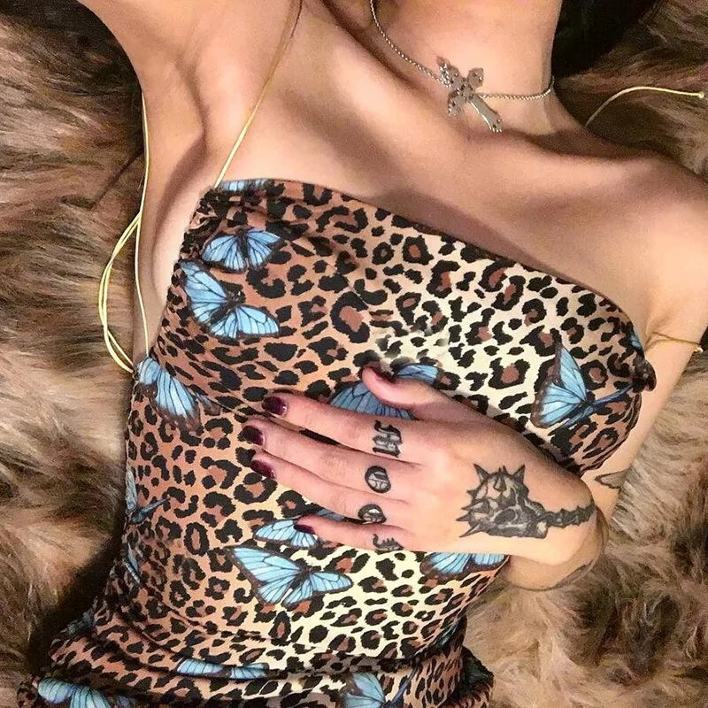 Eleganza Couture Leopard Print Jurk
