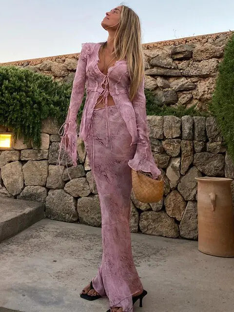 Elegante See Through jurken set