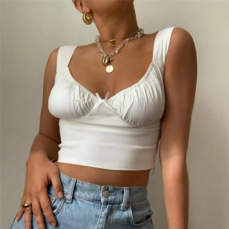 Zomerse Milkmaid Crop Tops