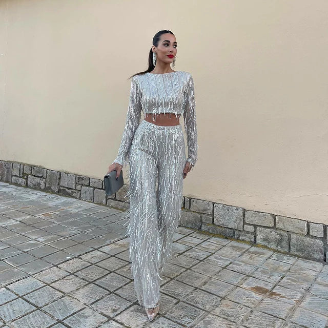 Crop Tops en Wijde Broeken van Glamourista