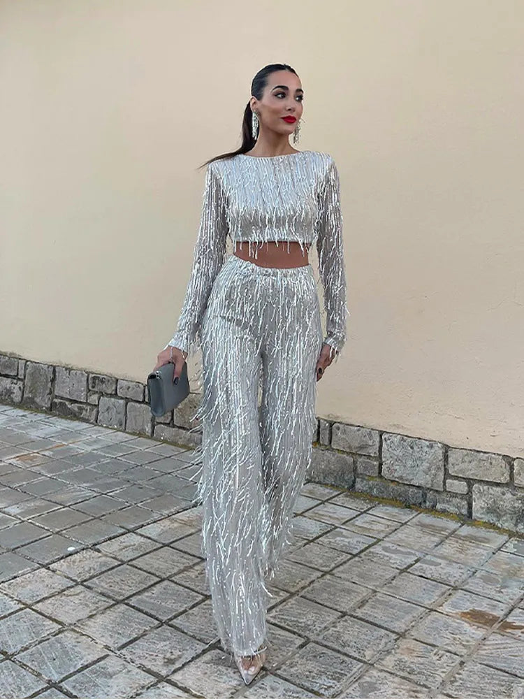 Crop Tops en Wijde Broeken van Glamourista