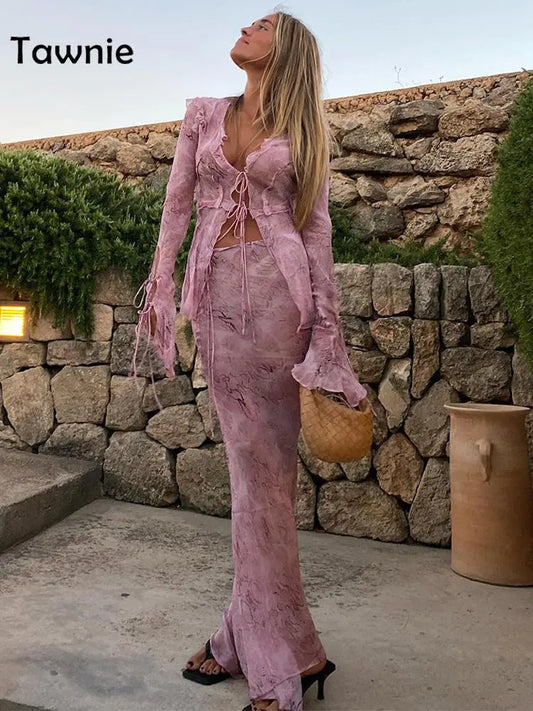 Elegante See Through jurken set