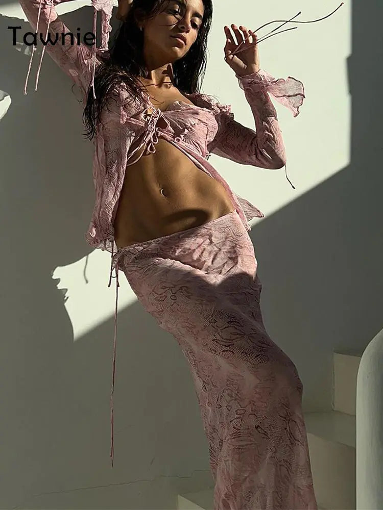 Elegante See Through jurken set